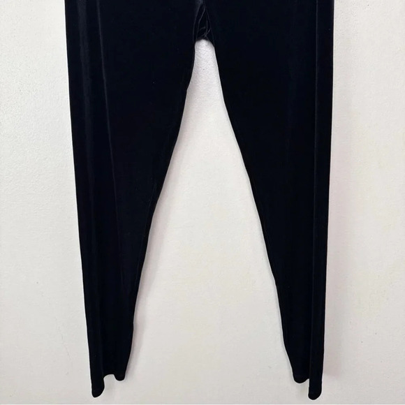 Eileen Fisher Womens Medium Velvet Pull On Stretch Legging In Black - Picture 7 of 13